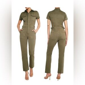Good American Khaki Utility Jumpsuit Fit for Success